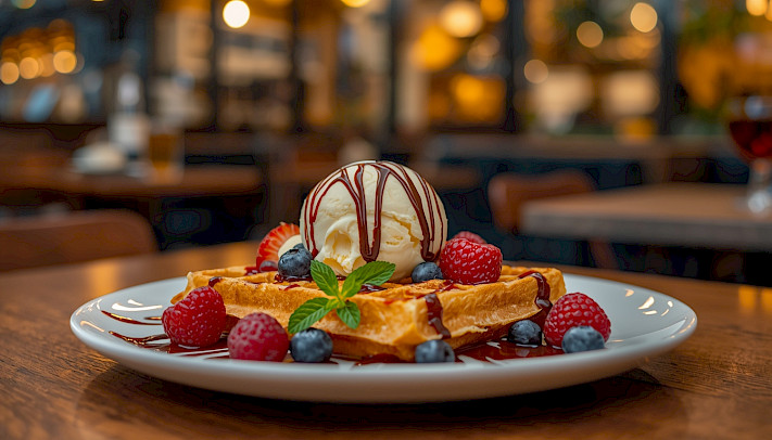 Eiscaf&eacute; Florenz Leipzig Gohlis - Handgemachtes Eis und Waffeln